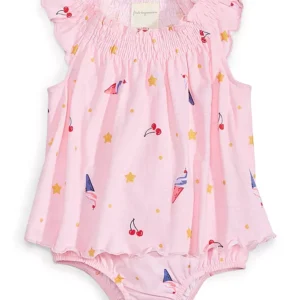 First Impressions Baby Girls Ice Cream Cotton Su Sunset Flamingo 12 months