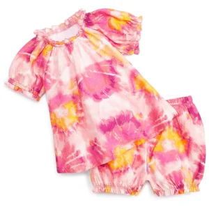 First Impressions Baby Girls 2-Pc. Tie Dye Set Pink Fancy 18 months