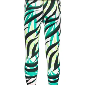 ID Ideology Big Girls Zebra Print Leggings Deep Black L 14