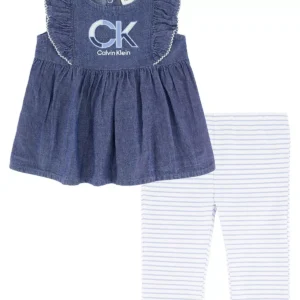 Calvin Klein Calvin Klein Baby Girls Chambr Multi 18 months