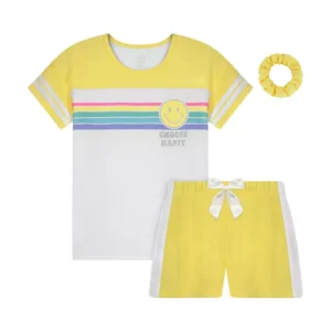 Max Olivia Big Girls T-shirt and Shorts w Yellow M 78