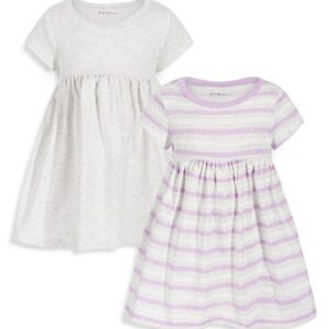 First Impressions Baby Girls 2-Pk. Barnyard Stri Lilac Moon 3-6 months