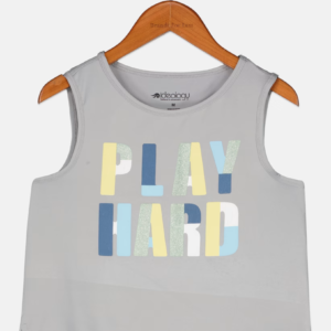 ID Ideology Big Girls Play Hard Tank Top Heather Grey M 1012