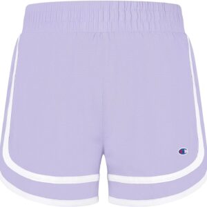 Champion Big Girls Solid Varsity Woven Land Ice, White Small
