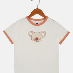 COTTON ON Big Girls Penelope Short Sleev Vanilla, Koala 9-10