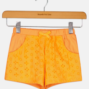 First Impressions Baby Girls Eyelet Shorts Island Orange 6-9 months