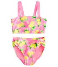 Breaking Waves Big Girls 2-Pc. Lemon Drops Pink 14
