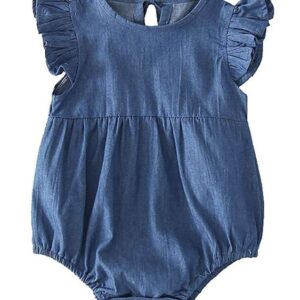 COTTON ON Baby Girls Leanne Sleeveless R Light Chambray Wash 18-24 months