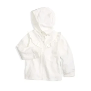 First Impressions Baby Girls Ruffled Hoodie Angel White 12 months