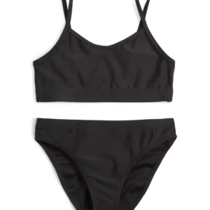 ID Ideology Big Girls Solid Bikini Deep Black L 14